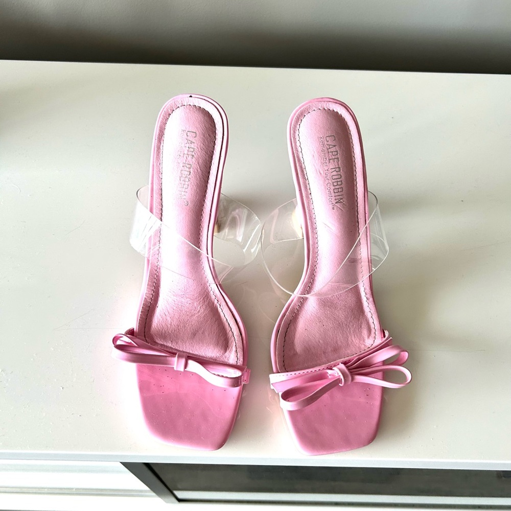 Pink clear heels
